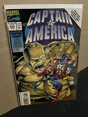 Buy Captain America 433 🔥1994 Fighting Chance Pt 9🔥BARON ZEMO🔥DIAMONDBACK🔥NM- • 4.74£
