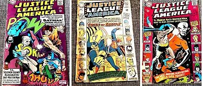 Buy JUSTICE LEAGUE OF AMERICA #38+46+47 (1966) 1st Silver-Age Sandman JLA/JSA • 34.99£