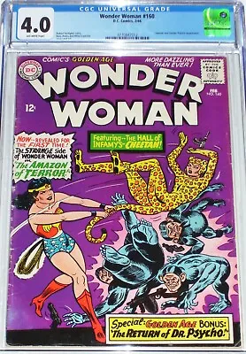 Buy Wonder Woman #160 CGC 4.0 From Feb 1966 Cheetah & Dr. Psycho Appearance • 137.56£