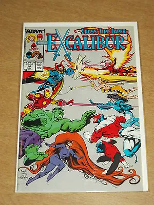Buy Excalibur #14 Vol 1 Marvel Iron Man Hulk Captain Britain November 1989 • 3.99£