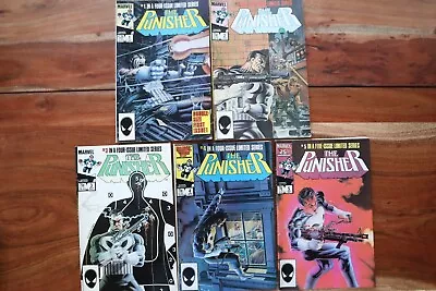 Buy 1986 PUNISHER Vol 1 Limited Series 1 - 5 Complete Run Marvel Comics Bagged P • 112.35£