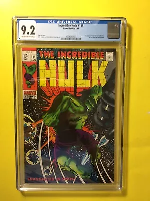 Buy Hulk #111 1st Appearance Of The Galaxy Master CGC 9.2  Marvel 1969. • 181.67£