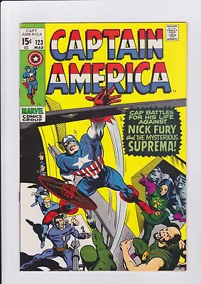 Buy Captain America #123, March 1970, Marvel Comics, Bright Glossy VF • 32.16£