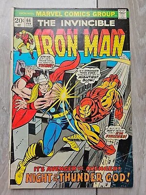 Buy Iron Man Marvel Comics #66 1974 Mid Grade Thor! • 15.15£