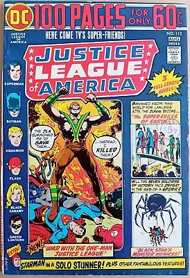 Buy Justice League Of America #112 - FN+ (6.5) - DC 1974 - Cents With A Pence Stamp • 12.99£