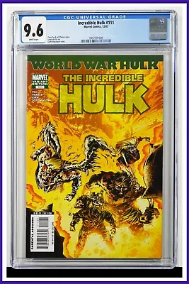 Buy Incredible Hulk #111 CGC Graded 9.6 Marvel December 2007 White Pages Comic Book. • 71.96£