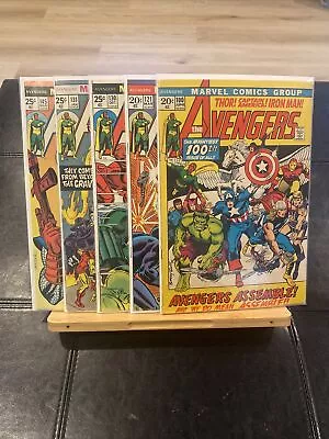 Buy Avengers Lot Of 5 Bronze Age Comics - 100, 121, 130, 131, 145 • 75.11£