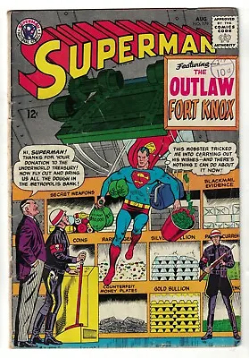 Buy DC COMICS SUPERMAN 179 Silver Age 1965 Fort Knox Outlaw VGF 5.0 • 19.99£
