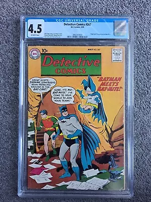 Buy DC Detective Comics #267 CGC 4.5 OW Pages 1959 Origin And First App. Bat Mite • 450£