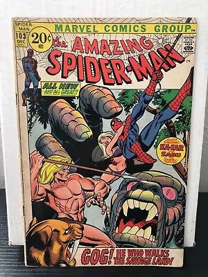 Buy 1971 Marvel Key Comic Book Amazing Spider-Man Issue #103 Kazar Zabu Gog App Fair • 39.38£