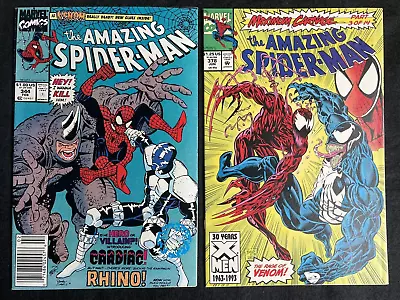 Buy Amazing Spider-Man #344 Newsstand (1991) + BONUS #378 (1993) 2 Carnage Keys! • 12.01£