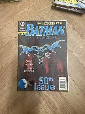 Buy Batman Magazine #50 Vintage U.K. DC Comics  1992  With Original Badge • 10£