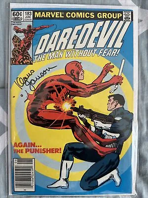 Buy Daredevil #183 Newsstand First Battle With Punisher Cover  SIGNED KLAUS JANSON • 51.25£
