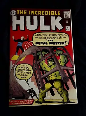 Buy The Incredible Hulk #  6 Classic Silver Age Comic Book Photocopy  • 39.53£