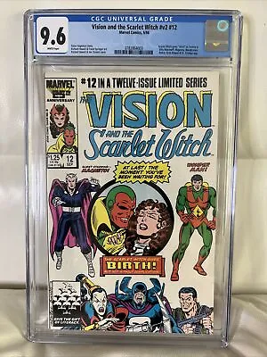 Buy Vision And The Scarlet Witch #12 CGC 9.6 WP  - 1st Wiccan & Speed 1986 🔥🔥 • 74.89£