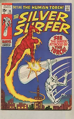 Buy The Silver Surfer: #15 FN Surfer Battles The Human Torch   Marvel Comics    SA • 27.98£
