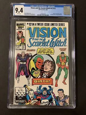 Buy Vision And The Scarlet Witch #12 9/86 CGC 9.4 White Pages 1st Twins Speed Wiccan • 194.96£