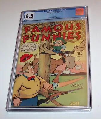Buy Famous Funnies #104 - Eastern Color 1943 Golden Age Edition - CGC FN+ 6.5 • 155.91£