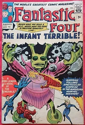 Buy Fantastic Four 24 Marvel Silver Age 1964 The Infant Terrible Jack Kirby Art  • 122£