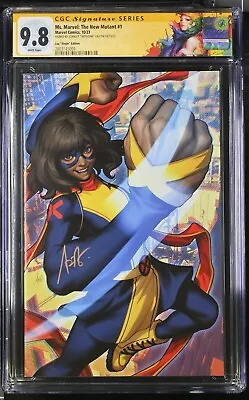 Buy Ms. Marvel: The New Mutant #1 1:100 Artgerm Virgin Variant CGC 9.8 Signed Custom • 159.33£
