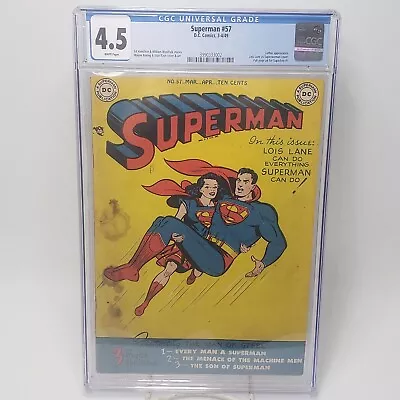 Buy Superman #57 (1949) [DC Comics]  [CGC 4.5] • 760.58£