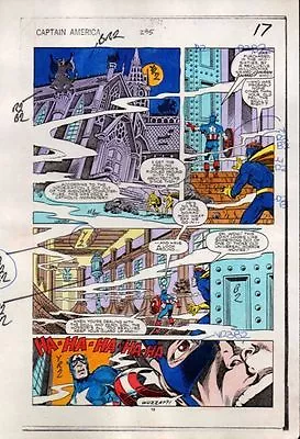 Buy 1984 Captain America 295 Page 17 Marvel Comics Original Color Guide Art: 1980's • 33.27£