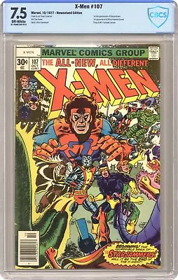 Buy Uncanny X-Men #107 CBCS 7.5 Newsstand 1977 21-43A27A3-012 1st Starjammers • 230.36£