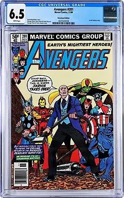Buy Avengers #201 CGC 6.5 (Nov 1980, Marvel) George Perez, Newsstand, Jarvis Story • 31.18£