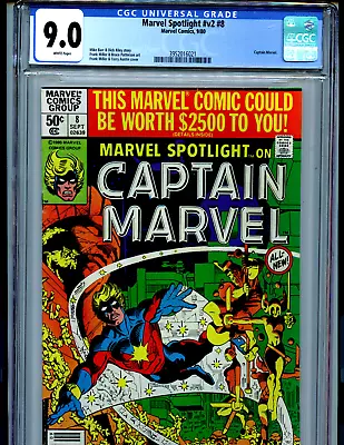 Buy Marvel Spotlight #8 CGC 9.0 1980 Marvel Captain Marvel Frank Miller Amricons K72 • 157.68£
