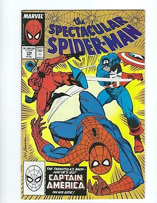 Buy Spectacular Spider-Man #138 Marvel 1988 Unread VF/NM Captain America! Combine! • 3.95£