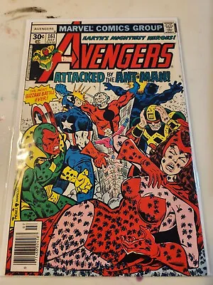 Buy The Avengers #161 1977 MARVEL COMIC BOOK 8.0 NEWSSTAND V12-52 • 22.46£