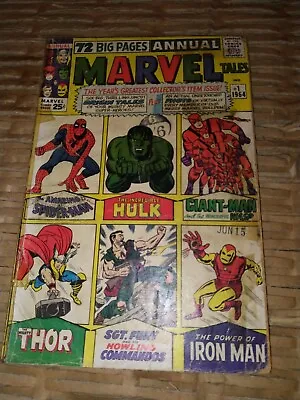 Buy Marvel Tales Annual # 1  Amazing Fantasy #15  Hulk Thor Iron-man Thor Cents 1964 • 130£
