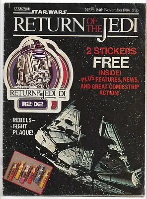 Buy Star Wars Return Of The Jedi #75 Weekly VG (1984) Marvel Comics UK • 3.75£