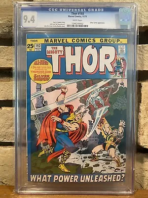 Buy THOR 193 CGC 9.4 WP (11/71) 34 Page Giant Size, Silver Surfer App.  • 399.75£