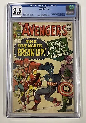 Buy Avengers #10. Nov 1964. Marvel. 2.5 Cgc. 1st App Of Immortus! • 200£
