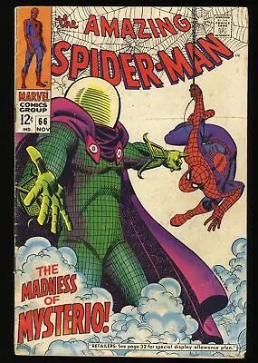 Buy Amazing Spider-Man #66 VG+ 4.5 Mysterio Appearance! Romita Cover! Marvel 1968 • 53.84£