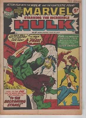 Buy The Mighty World Of Marvel #39 By Marvel UK/Panini UK On June 30, 1973. • 5£