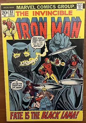Buy Iron Man #53 - 1st Appearance Black Lama! (Marvel 1972) • 15.99£