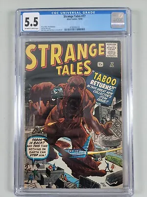 Buy Strange Tales #77 - CGC 5.5 - Taboo Returns Atlas Comics 1960 • 145.87£