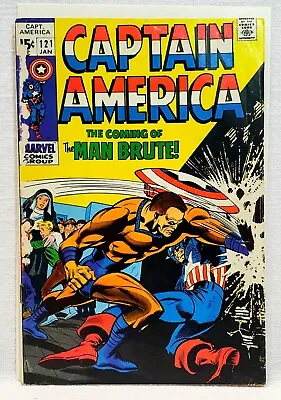 Buy 1970 Captain America 121 Marvel Lot Colan 1st  App Of Man-Brute Avengers ~ G/VG • 3.92£