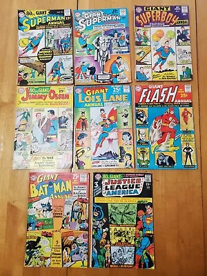 Buy 8 DC 80pg Giant Comics-Superman,Superboy,Jimmy,Lois,Batman,Flash,Justice League • 59.16£