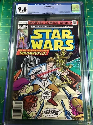 Buy Star Wars #12 CGC 9.6 White Pages (1978) Marvel Comics 1st App Governor Quarg • 79.06£