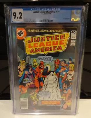 Buy Justice League Of America # 171 + Cgc 9.2 + White Pages + Superman Flash 1979 • 63.24£