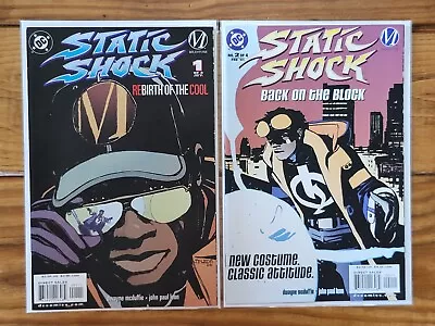 Buy DC Milestone Static Shock 1 2 Rebirth Of The Cool 2001 Mint Comic Lot Low Print • 67.52£