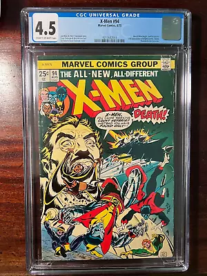 Buy X-Men #94 Marvel Comics 1975 2nd Appearance Nightcrawler Storm CGC 4.5 • 423.74£