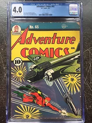 Buy ADVENTURE COMICS #65 CGC VG 4.0; CM-OW; Jack Burnley Starman Cvr/art! • 1,120.89£