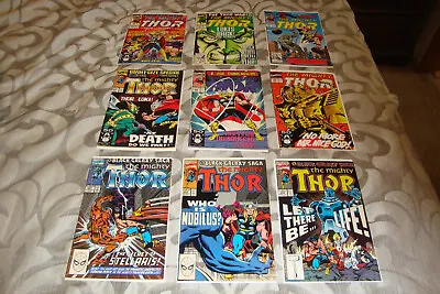 Buy The Mighty Thor #421-422, 424, 432-433, 435, 438, 441, 447 Marvel Comic Lot Of 9 • 14.24£
