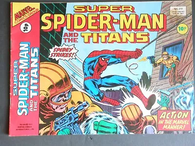 Buy SUPER SPIDER-MAN And THE TITANS Comic No. 219 20 April 1977 Marvel 36 Pages • 4.45£