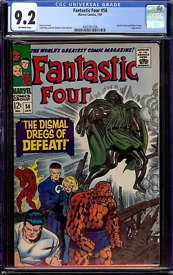 Buy Fantastic Four #58...CGC 9.2 NM-...Doctor Doom And Silver Surfer Appearance • 173.89£