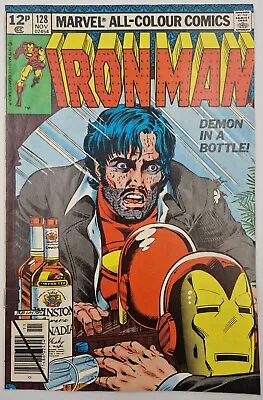 Buy IRON MAN #128 - Demon In A Bottle! - Marvel Comic 1979 - Bob Layton Cover • 12£